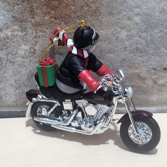 Harley Davidson Walrus Motorcycle North Pole Christmas Ornament 1999 - Picture 5 of 13